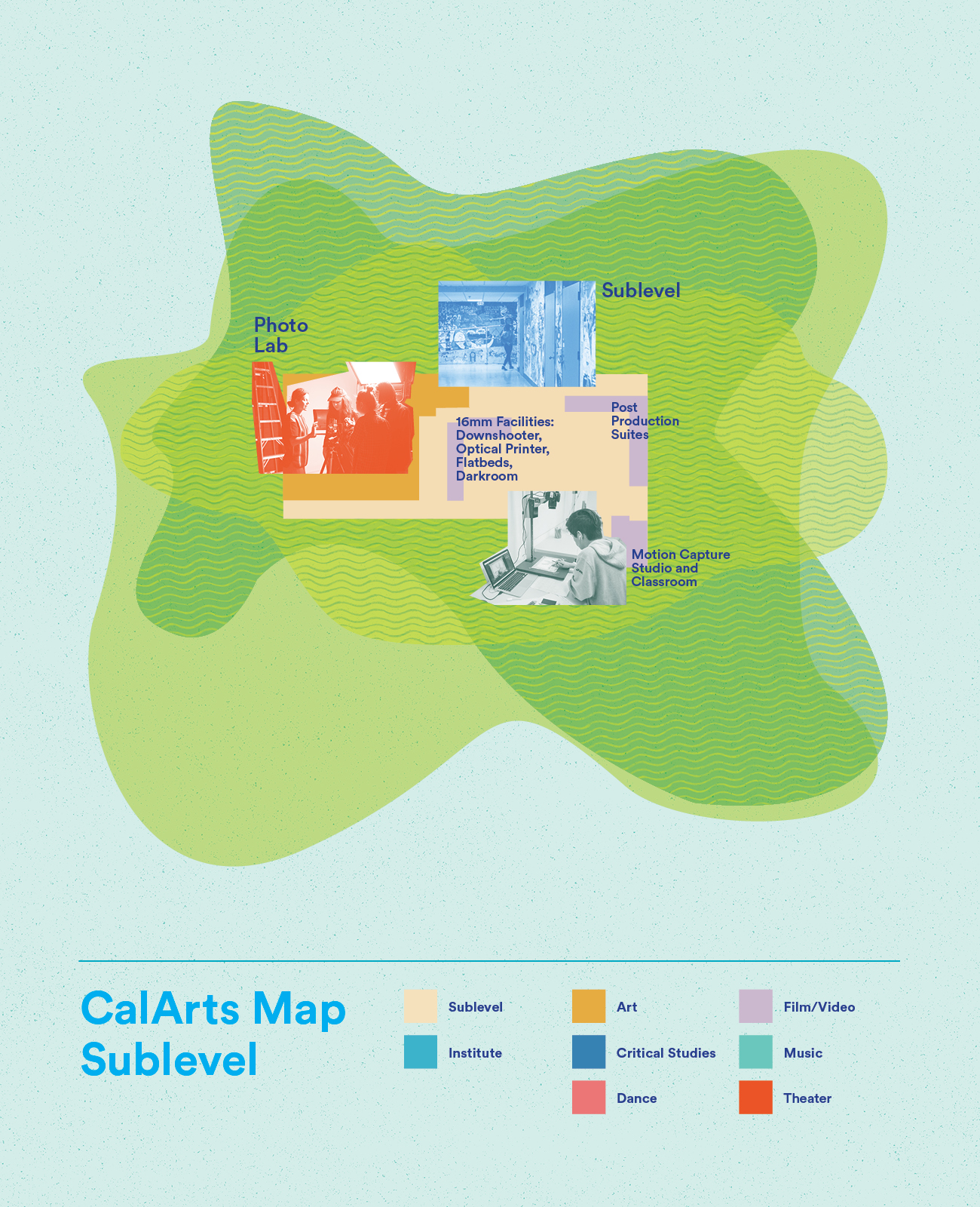 Map of the CalArts Sublevel